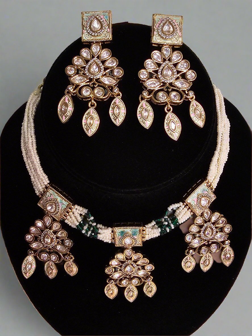 Elegant and stylish necklace and earrings