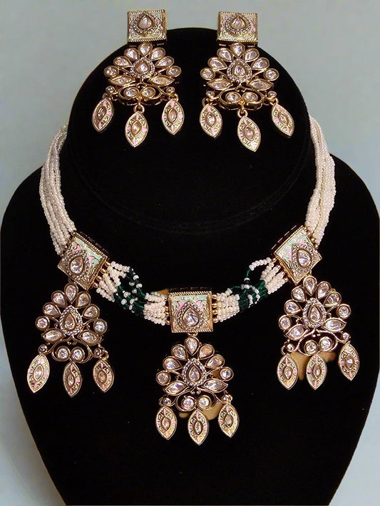 Elegant and stylish necklace and earrings