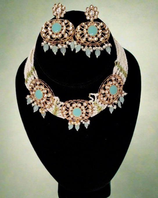 Elegant and stylish necklace with earrings